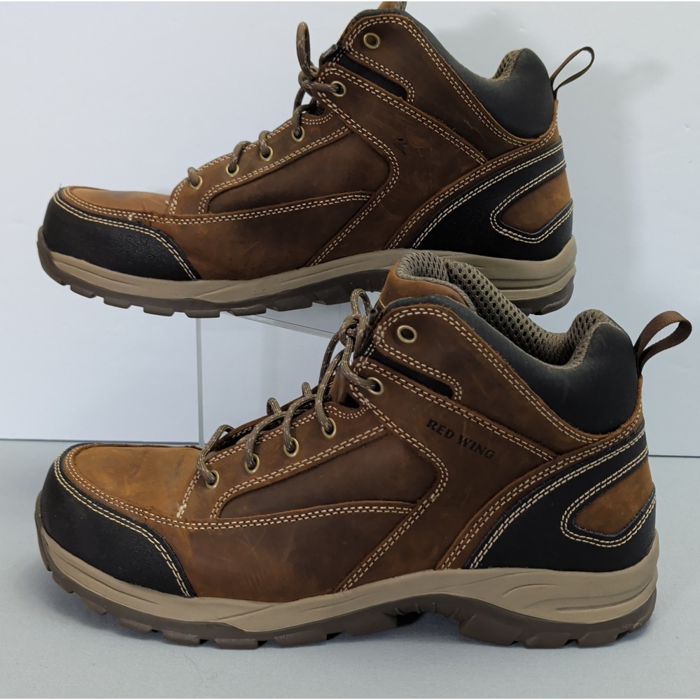 NWOT Red Wing 6692 TruHiker Work Boots Brown Leather Safety Toe EH Mens 12 D
